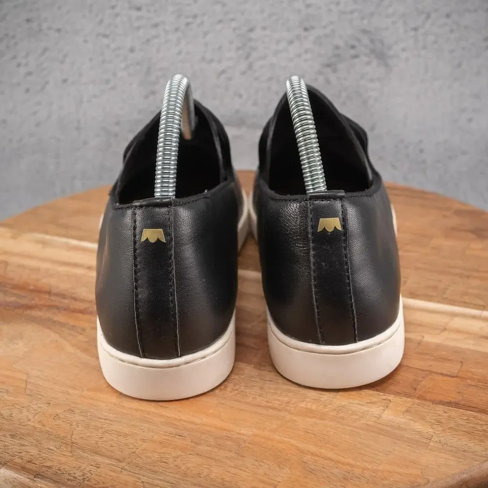 Birdies Shoes Womens 9.5 Slip On Sneakers Black‎ Leather Casual Loafers